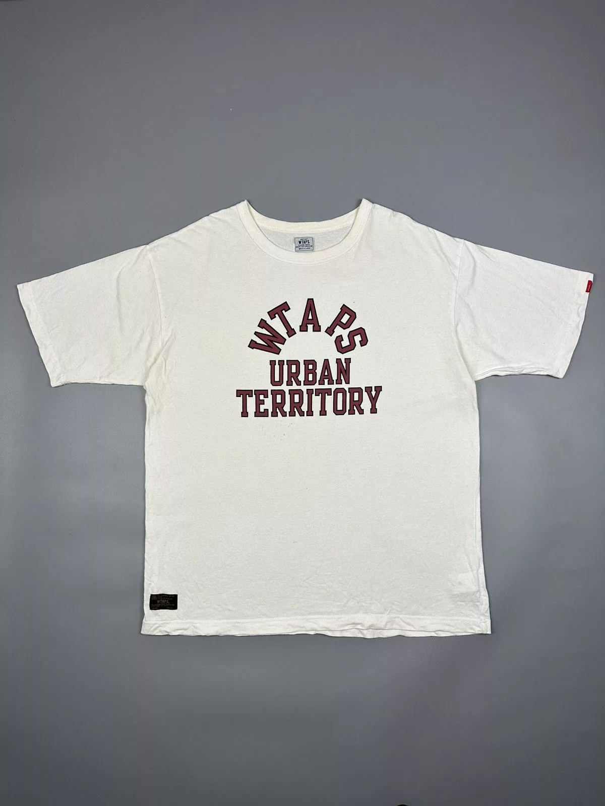 Wtaps Short Sleeve T Shirts Wtaps Urban Territory Center Spell Out Tee White