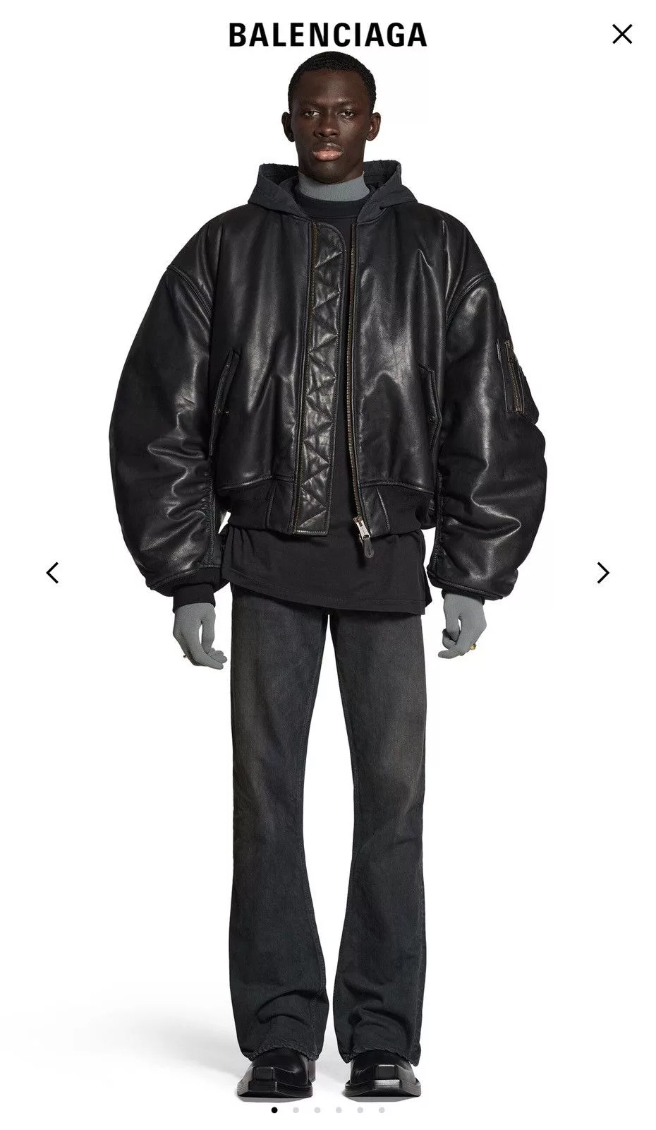 Balenciaga Leather Jackets *RARE* BALENCIAGA Leather Bomber Black