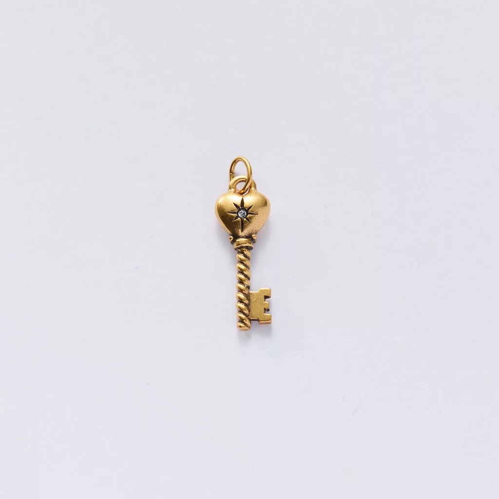 The Heart Key Charm