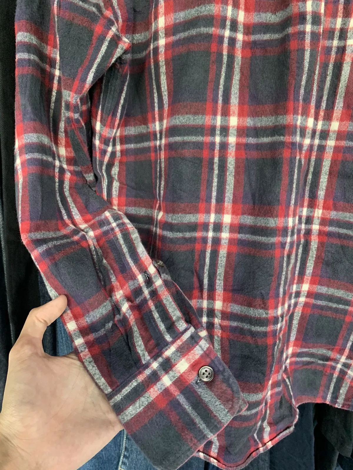 CABANE de ZUCCa Shirts Button Ups CABANE de ZUCCa × Issey Miyake × Zucca Cabane De Zucca Flannel Shirt Red