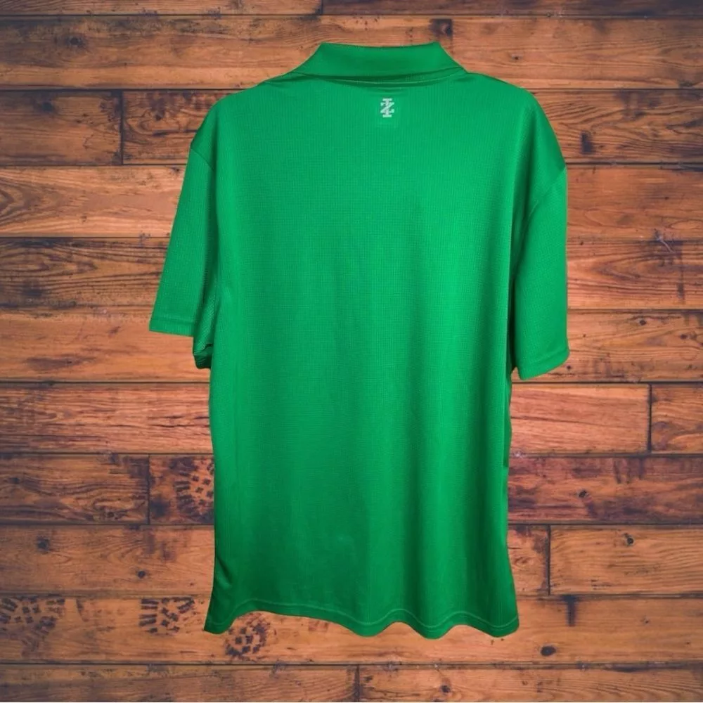 Izod Polos Izod Golf Green Half Button Polo Shirt Large
