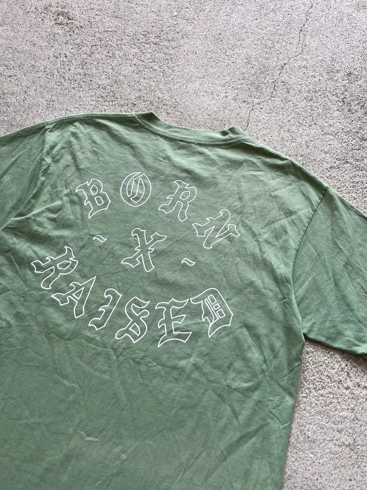 Born X Raised Short Sleeve T Shirts Born x Raised Rocker OG Logo Tee Green