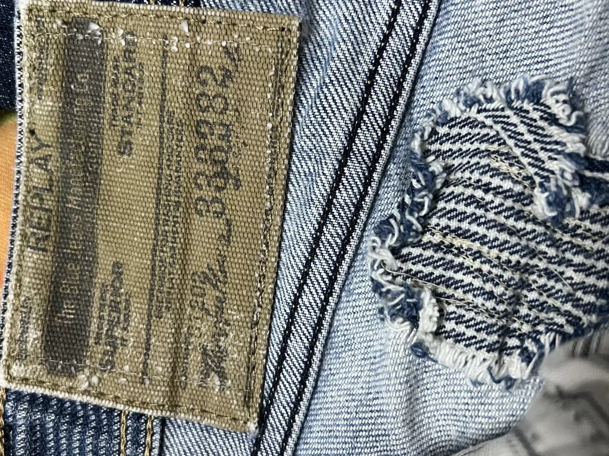 Replay × Vintage REPLAY DENIM DISTREES BUTTON FLY Blue