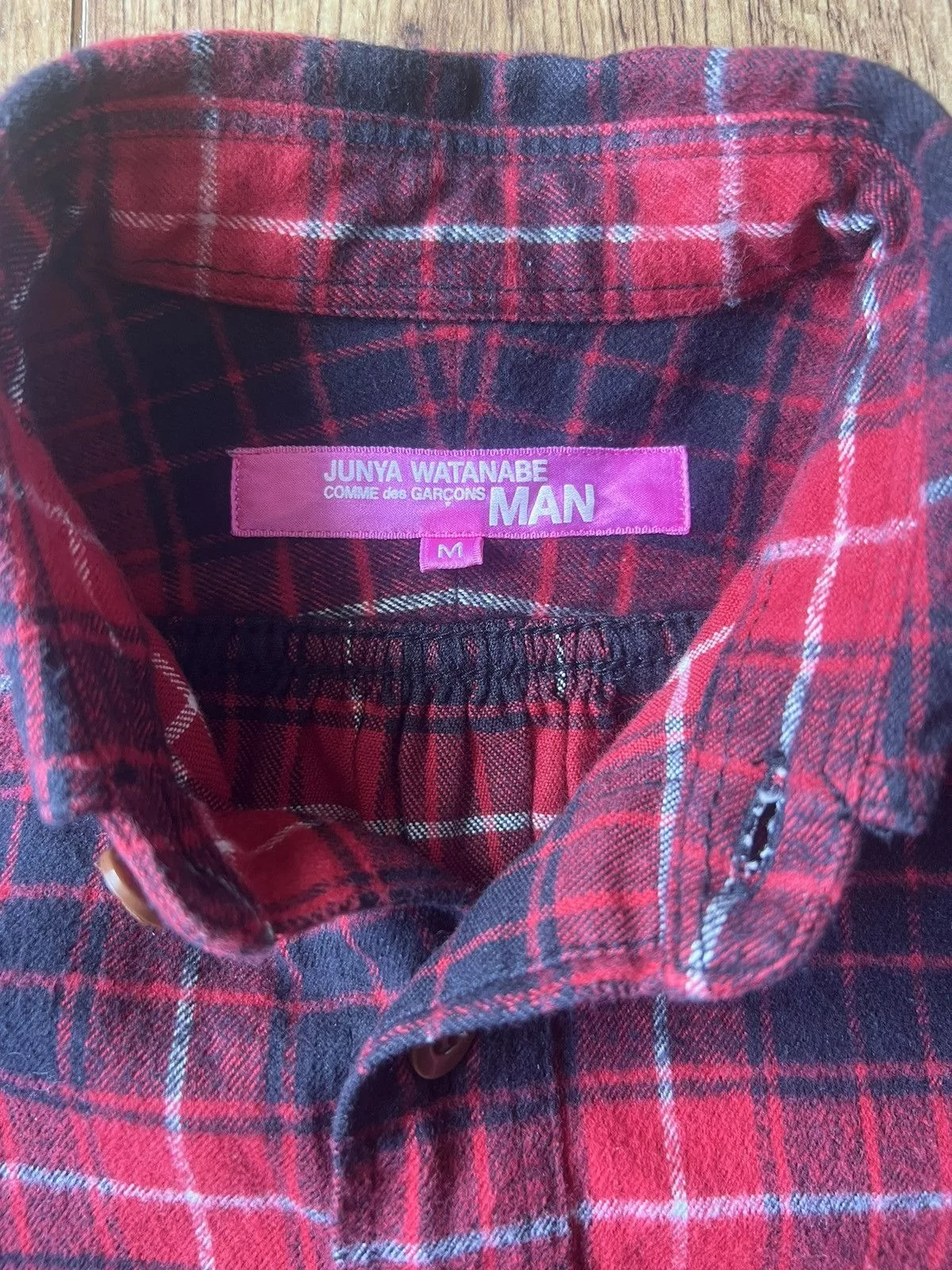 Comme des Garcons Shirts Button Ups Comme des Garcons × Junya Watanabe Junya Watanabe COMME des GARÇONS plaid button up shirt Black
