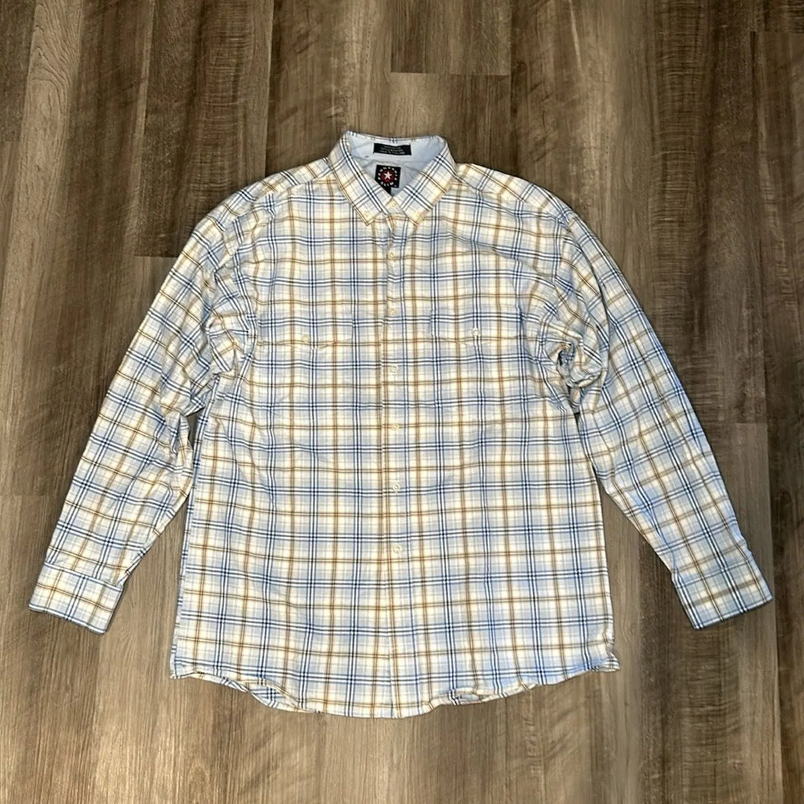 Panhandle Slim Shirts Button Ups Panhandle Slim Long Sleeve Button Down - Large Blue