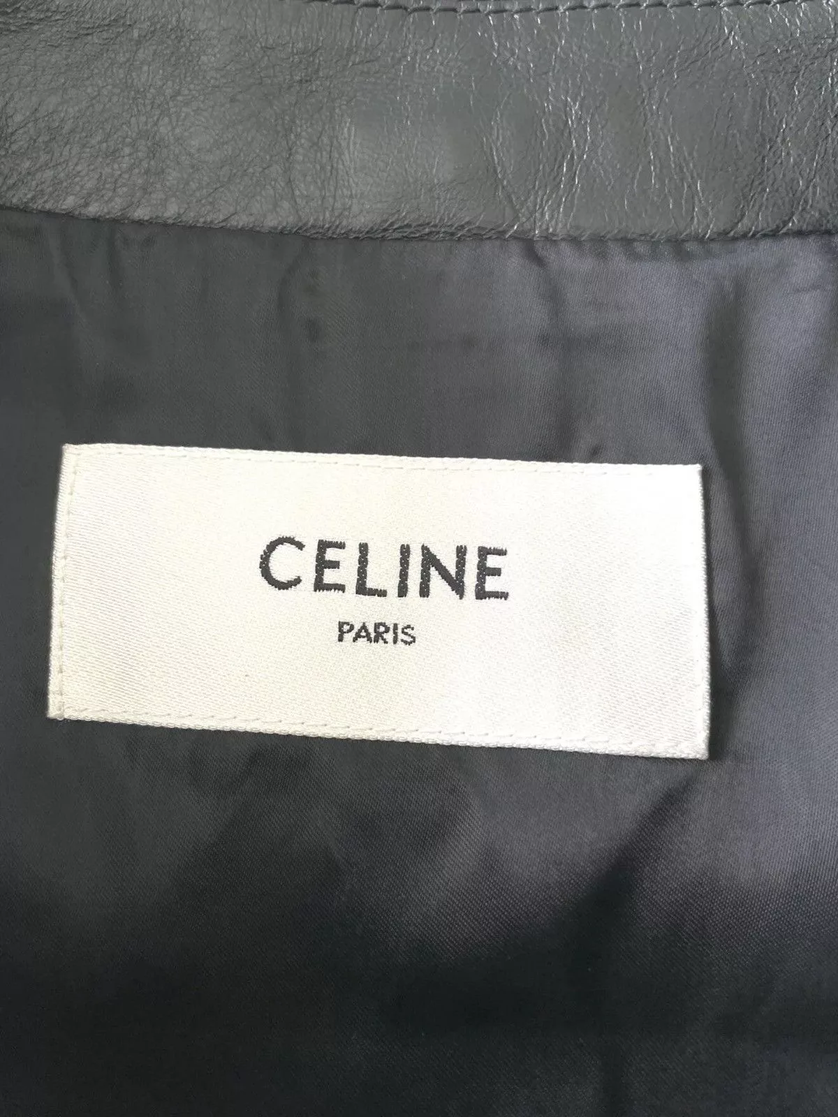 Celine Leather Jackets Celine Rhinestone Leather Jacket Black