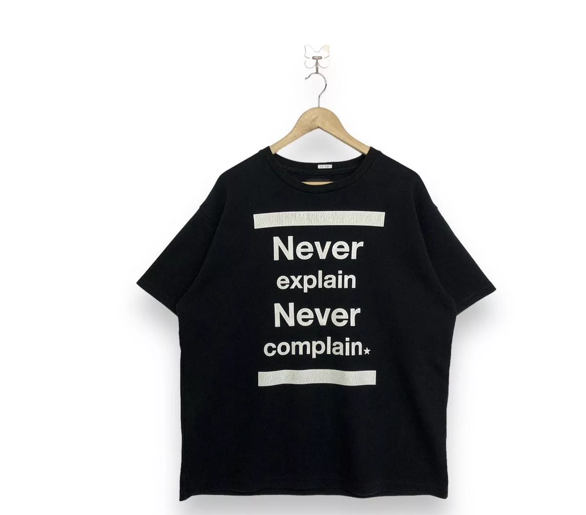 Converse Short Sleeve T Shirts Converse Tokyo Never Explain Never Conplain Oversize TShirt Black Streetwear