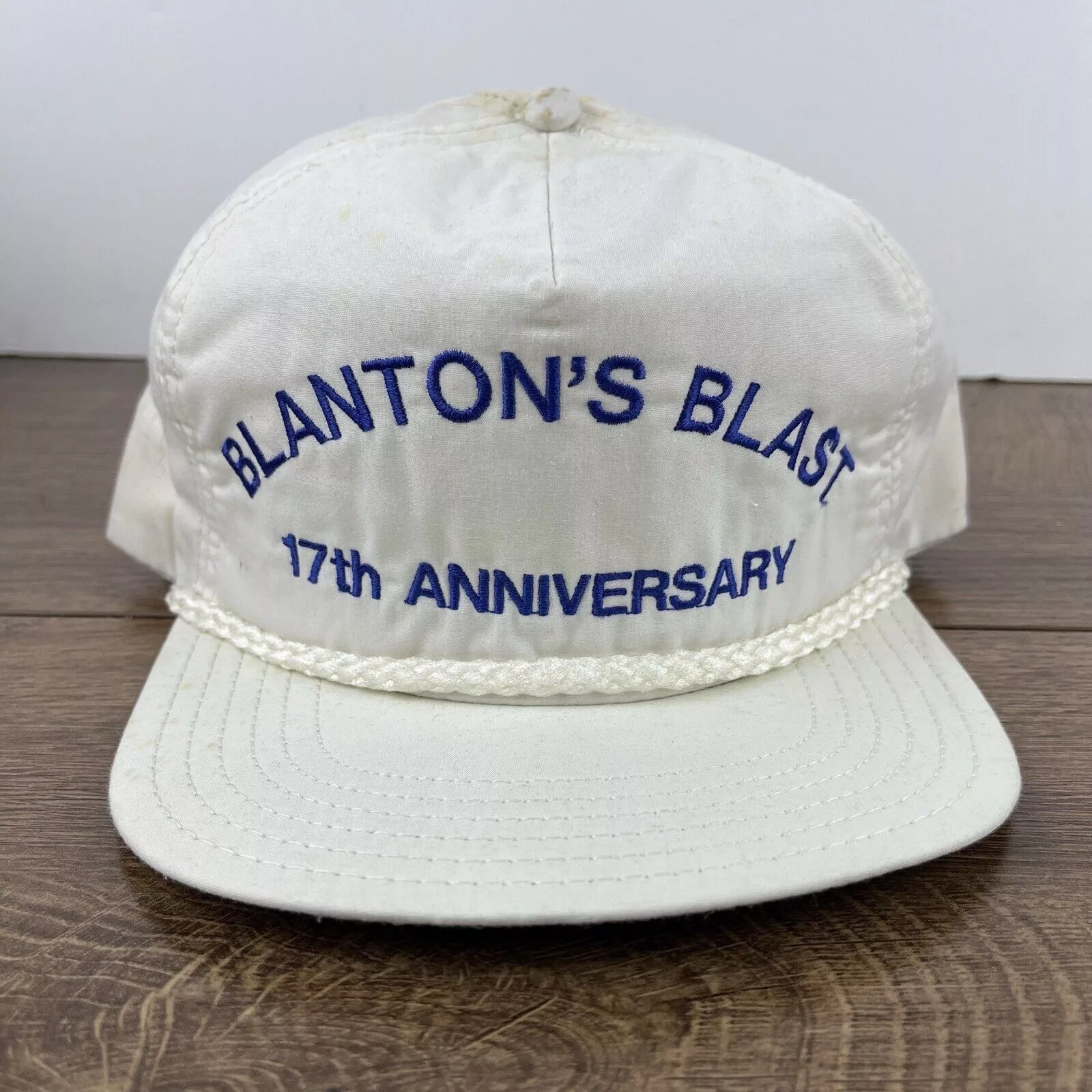 Other Hats Other Blantons Blast Hat 17th Anniversary Hat White Hat Adjustable