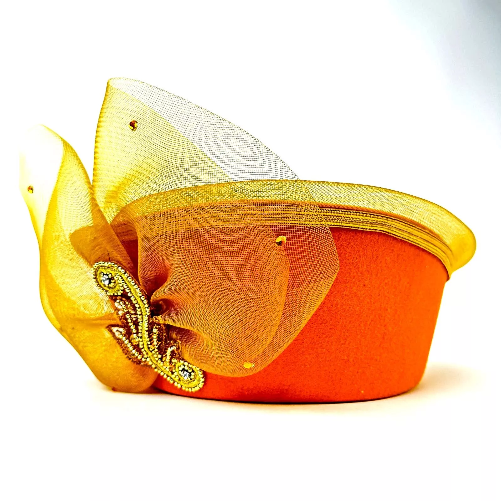 Vintage Hats Vintage 60s Wool Womens Hat Orange