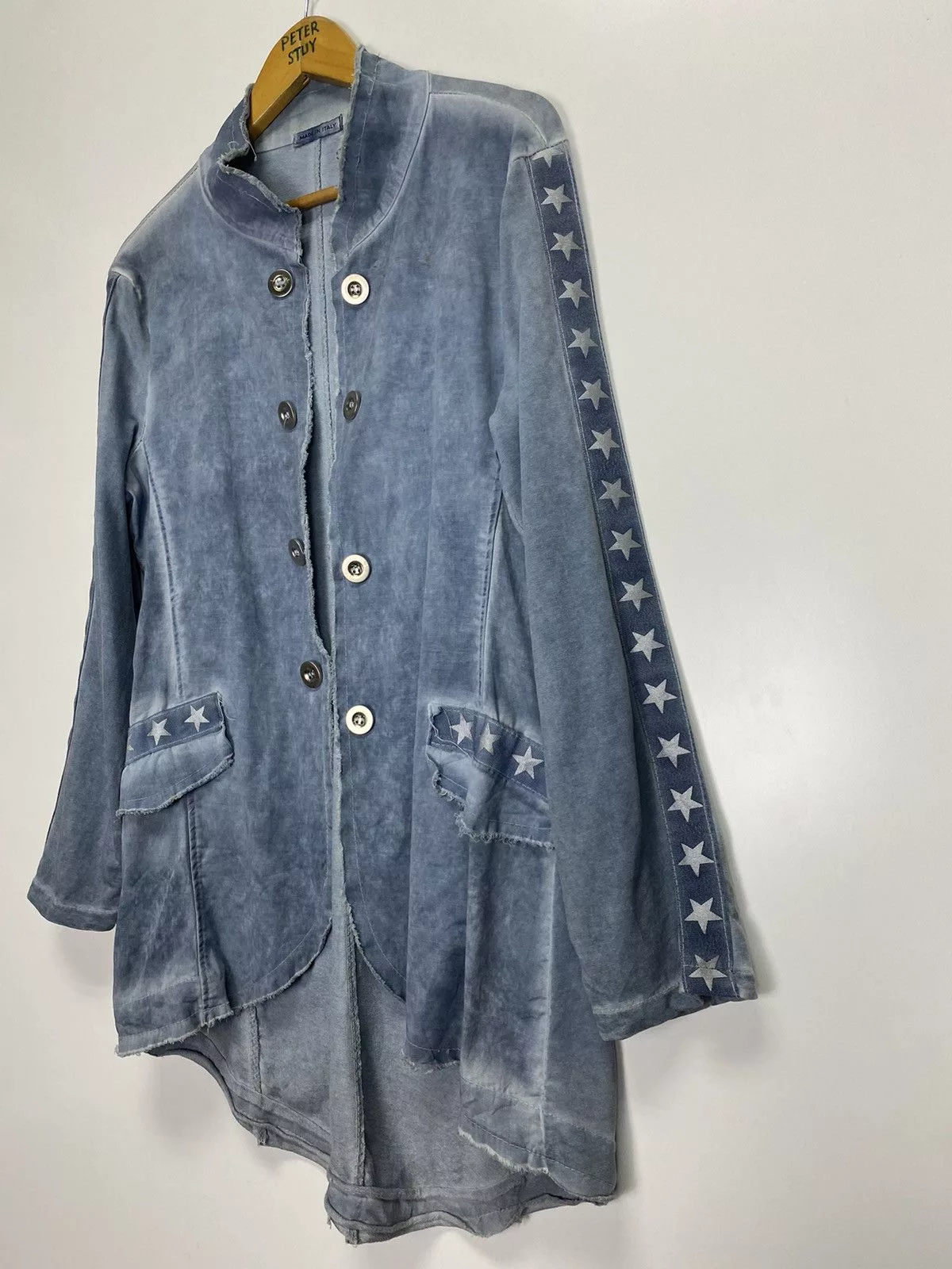 Designer Blouses Designer Star Blouse Women’s Jacket Blue Vintage