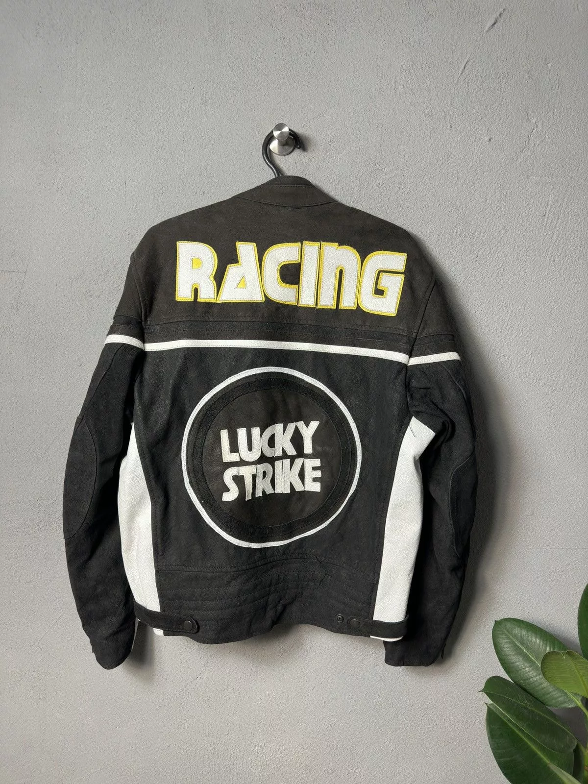 Vintage Leather Jackets Vintage Lucky strike 90s Leather Jacket Black