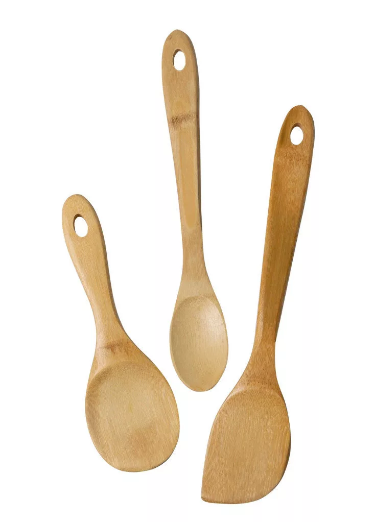 3 pc Bamboo Wok Utensil Set