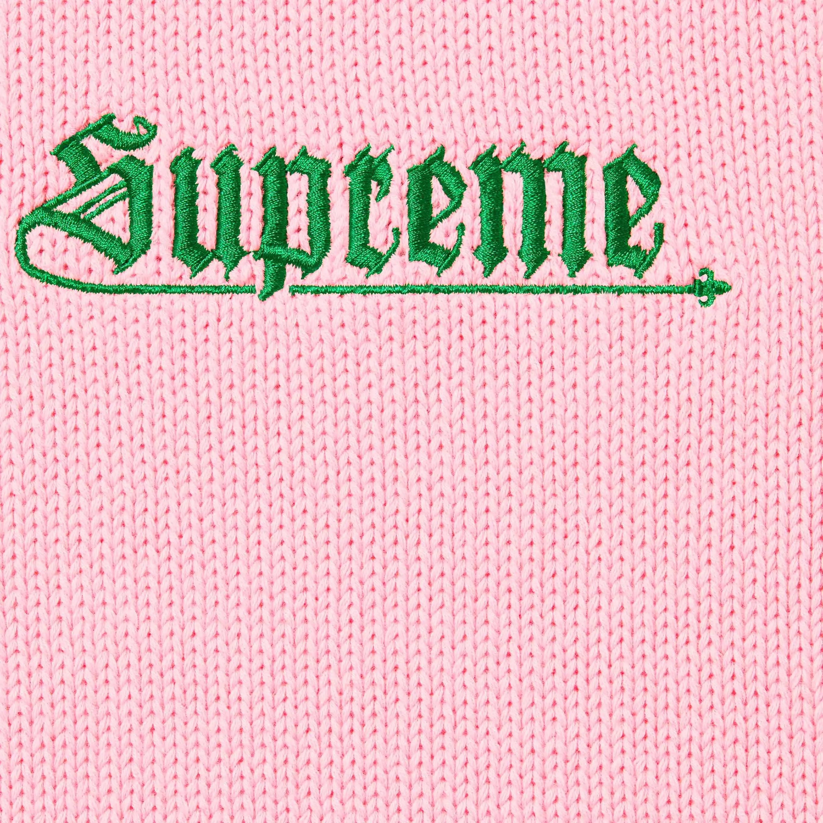 Supreme Sweaters Knitwear Supreme Old English Sweater Pink
