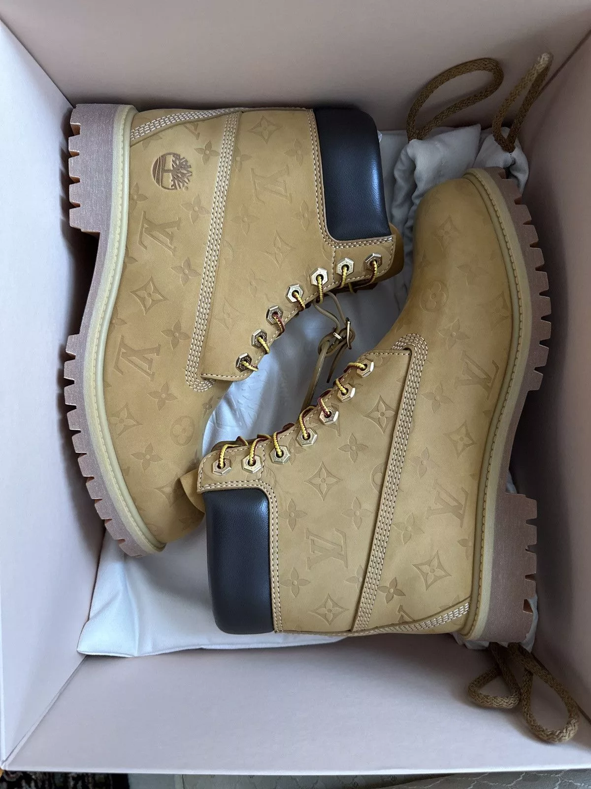 Louis Vuitton Boots Louis Vuitton × Timberland Louis Vuitton x Timberland Boots Beige