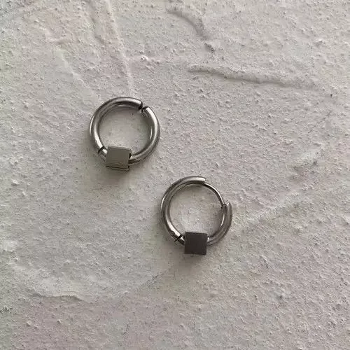Other Jewelry Watches Other silver vintage cube ring earrings Streetwear