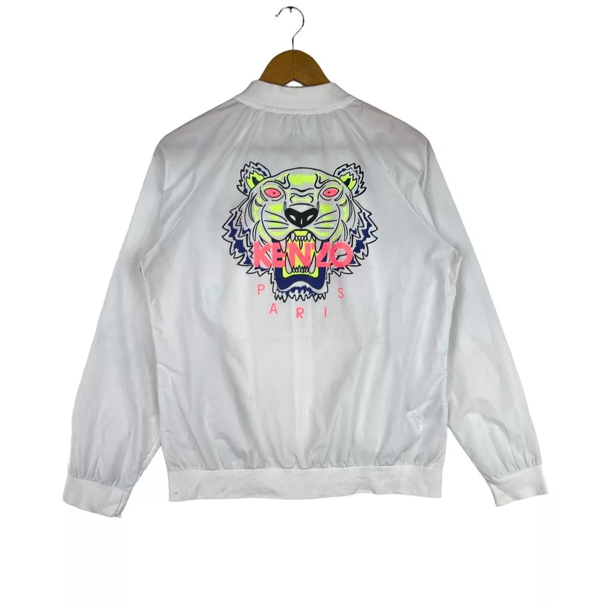 Kenzo Jackets KENZO Paris Tiger Jacket Windbreaker Made In Portugal White