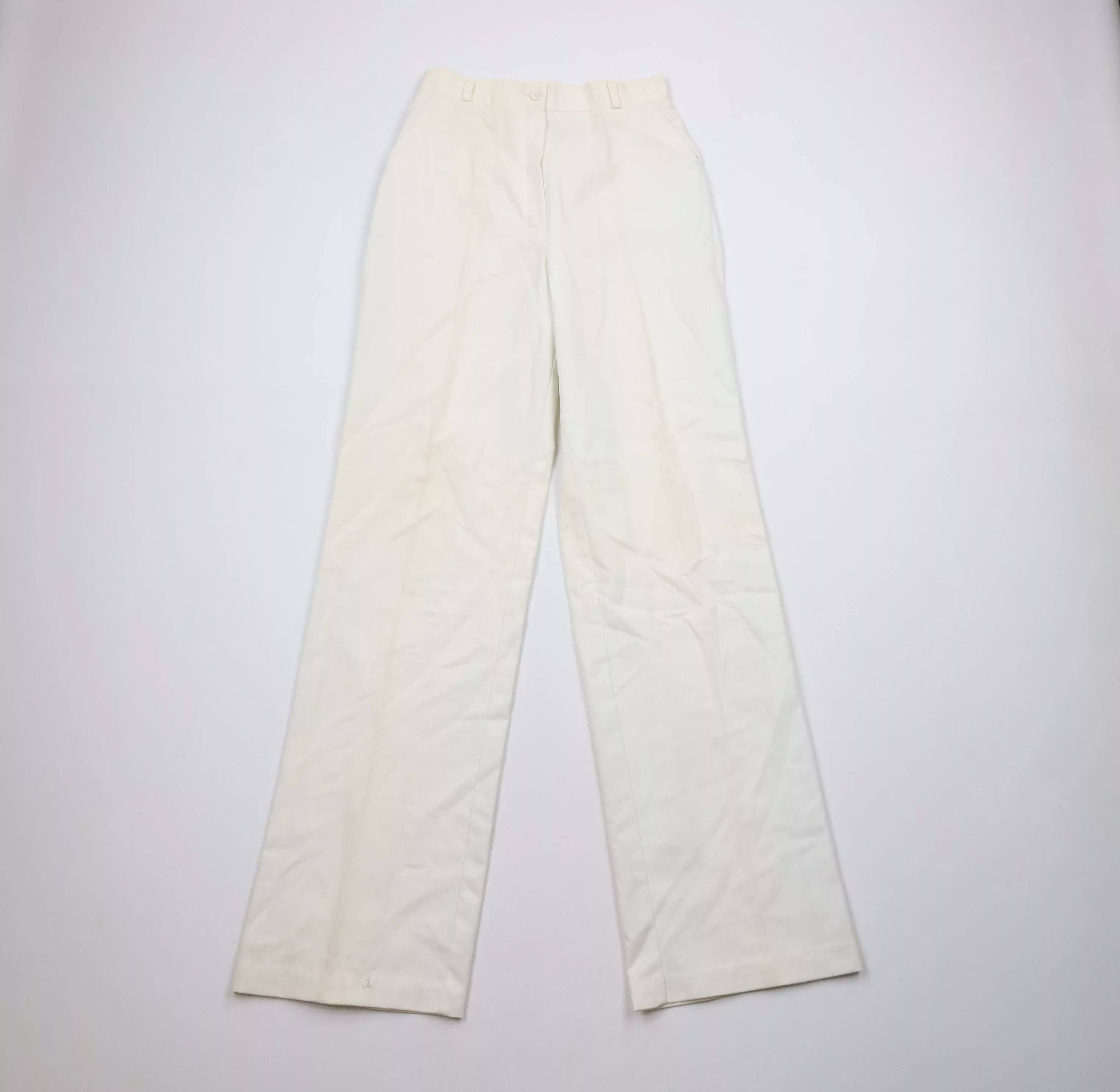 Vintage Pants Vintage 70s Streetwear Flared Bell Bottoms Pants White USA Beige