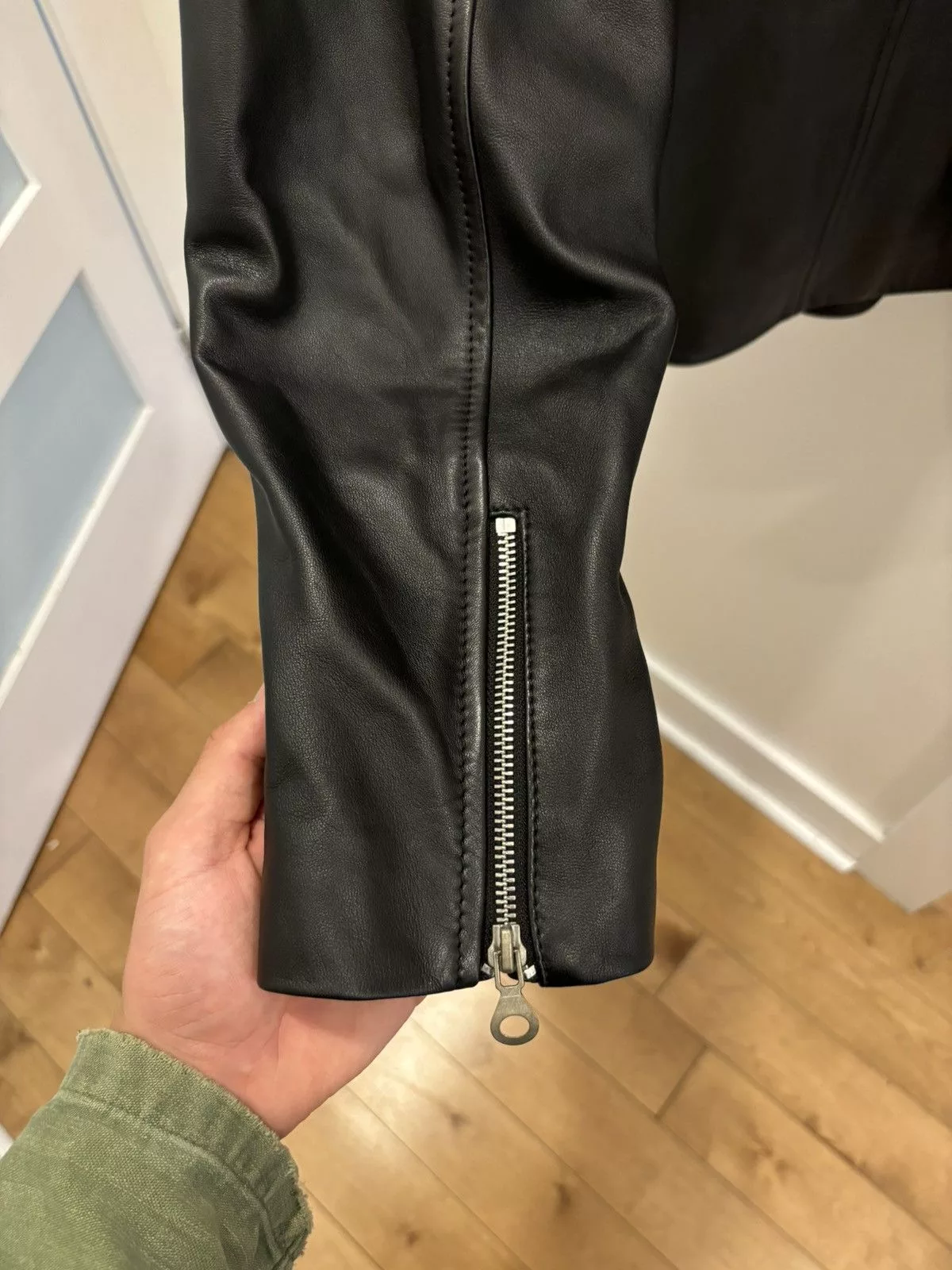 Designer Leather Jackets Designer × Diesel Diesel leather biker jacket Black Streetwear