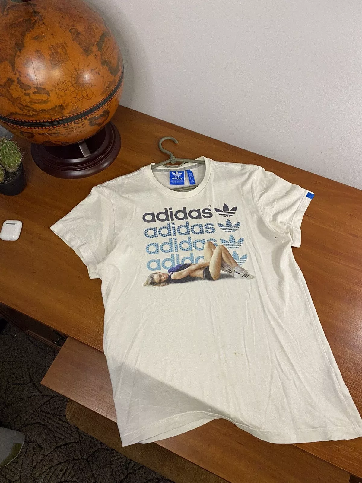 Adidas Shirts Button Ups Adidas × Vintage Adidas sex girl rare tee vintage 18+ distressed White Streetwear