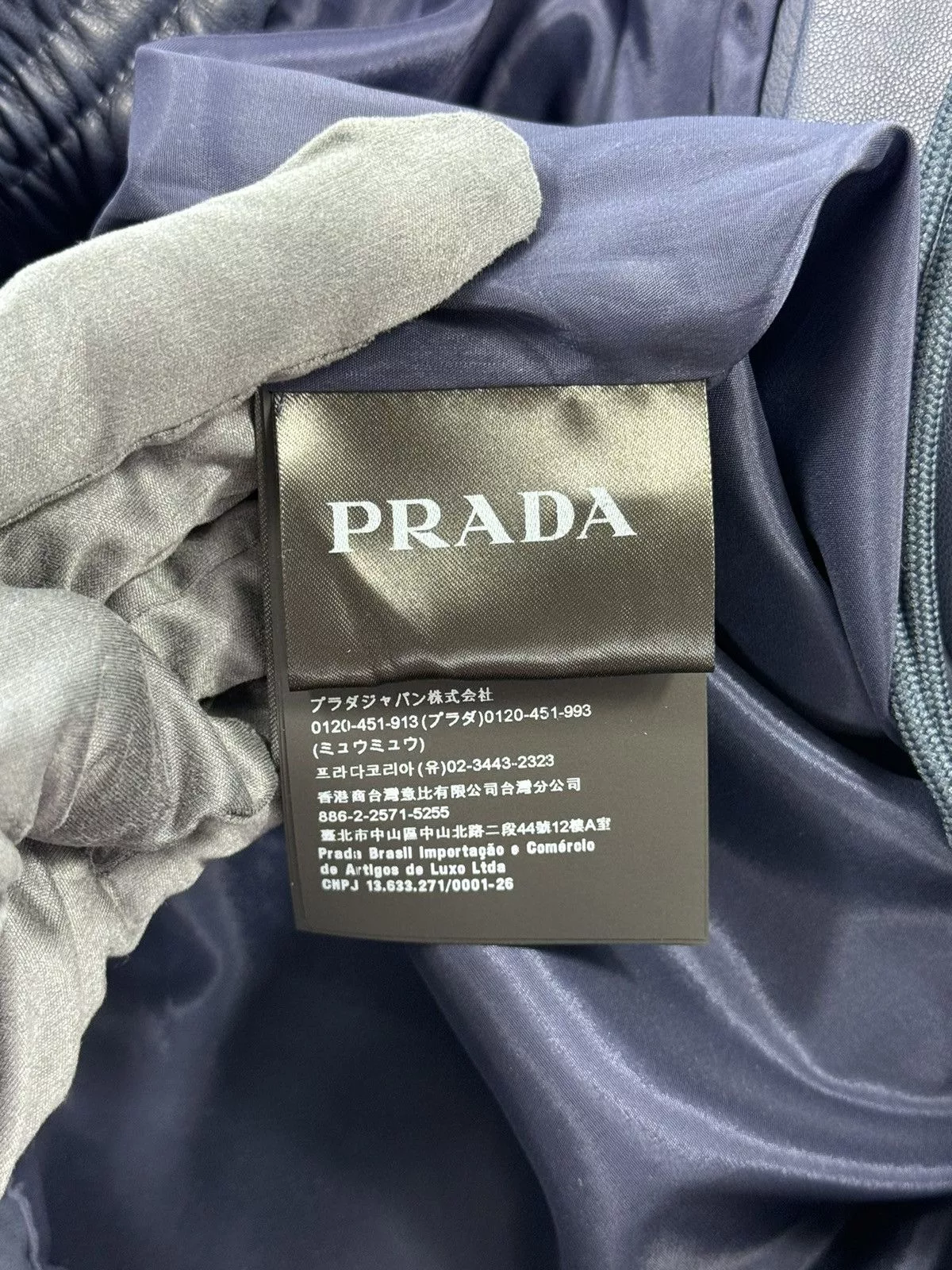 Prada Shorts PRADA LEATHER SHORTS Blue