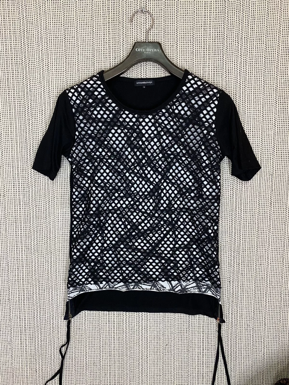 semanticdesign Short Sleeve T Shirts semanticdesign ‼️SEMANTIC DESIGN TSHIRT DOUBLE LAYER MESH VERY RARE‼️ Black
