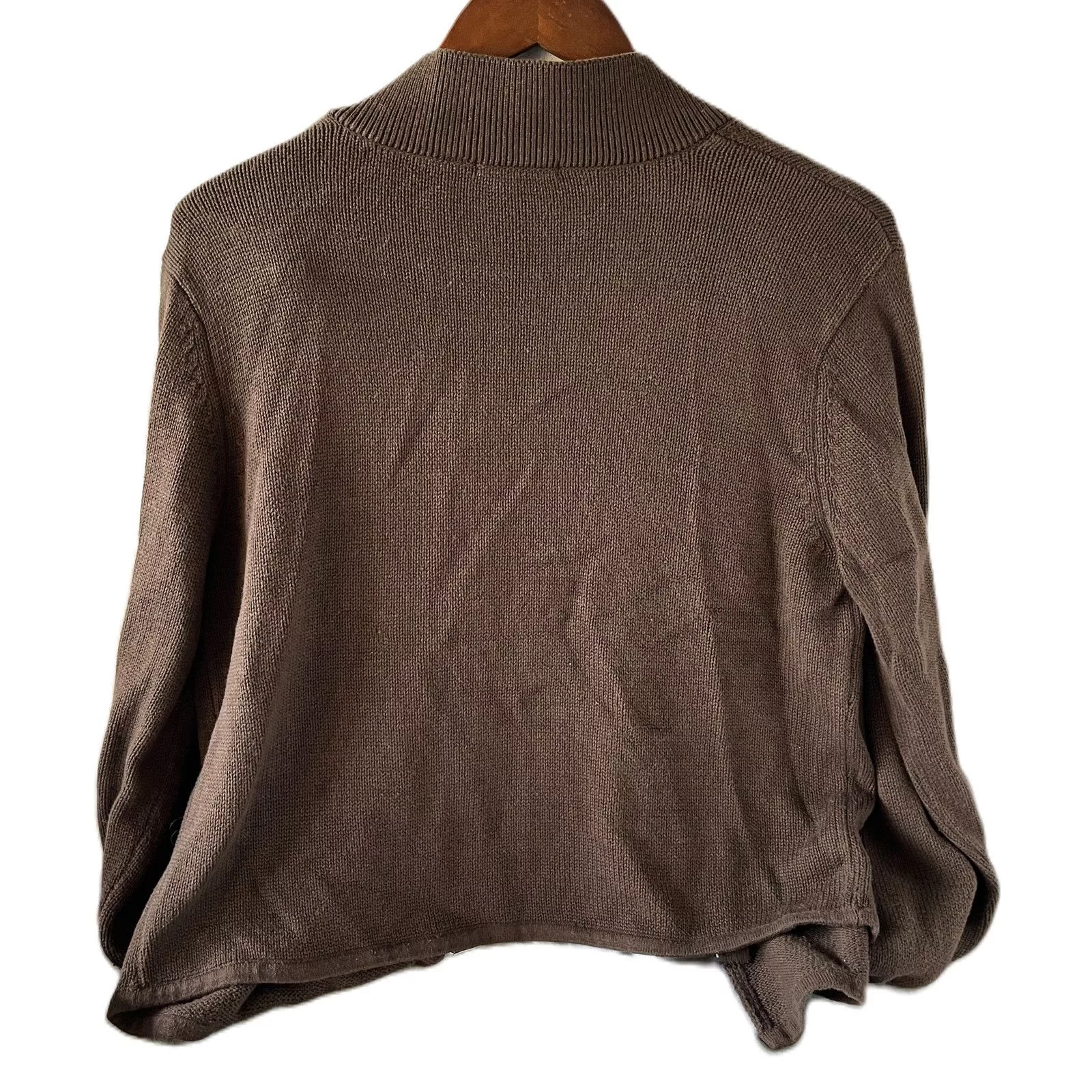 Other Jackets Other Daisy Fuentes Zip Cardigan Size L Brown