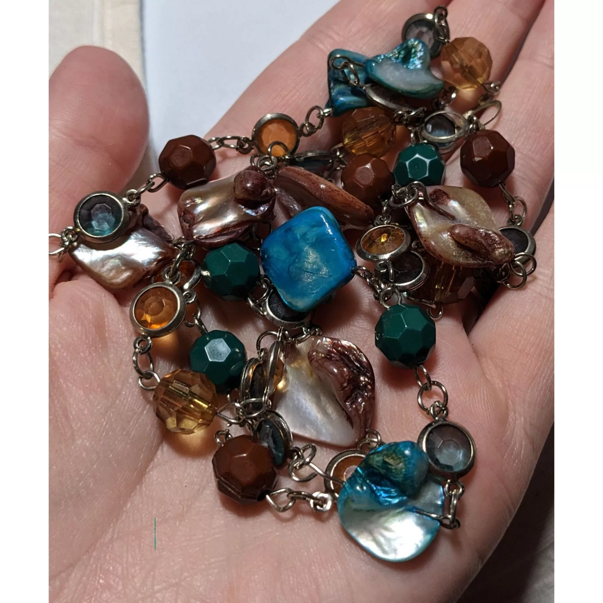 Other Necklaces Other Beachy Bohemian Shell Beaded Necklace Multi