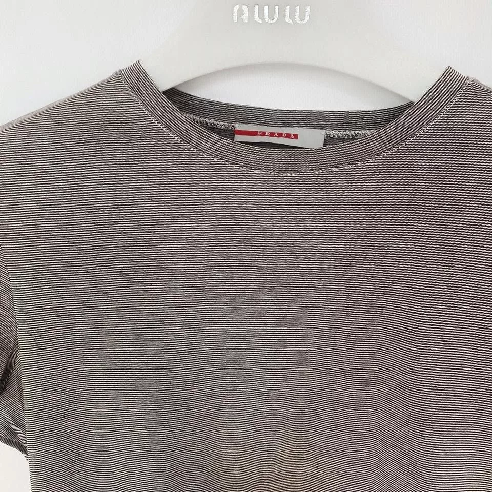 Prada Short Sleeve T Shirts Prada × Vintage vintage prada tee Gray