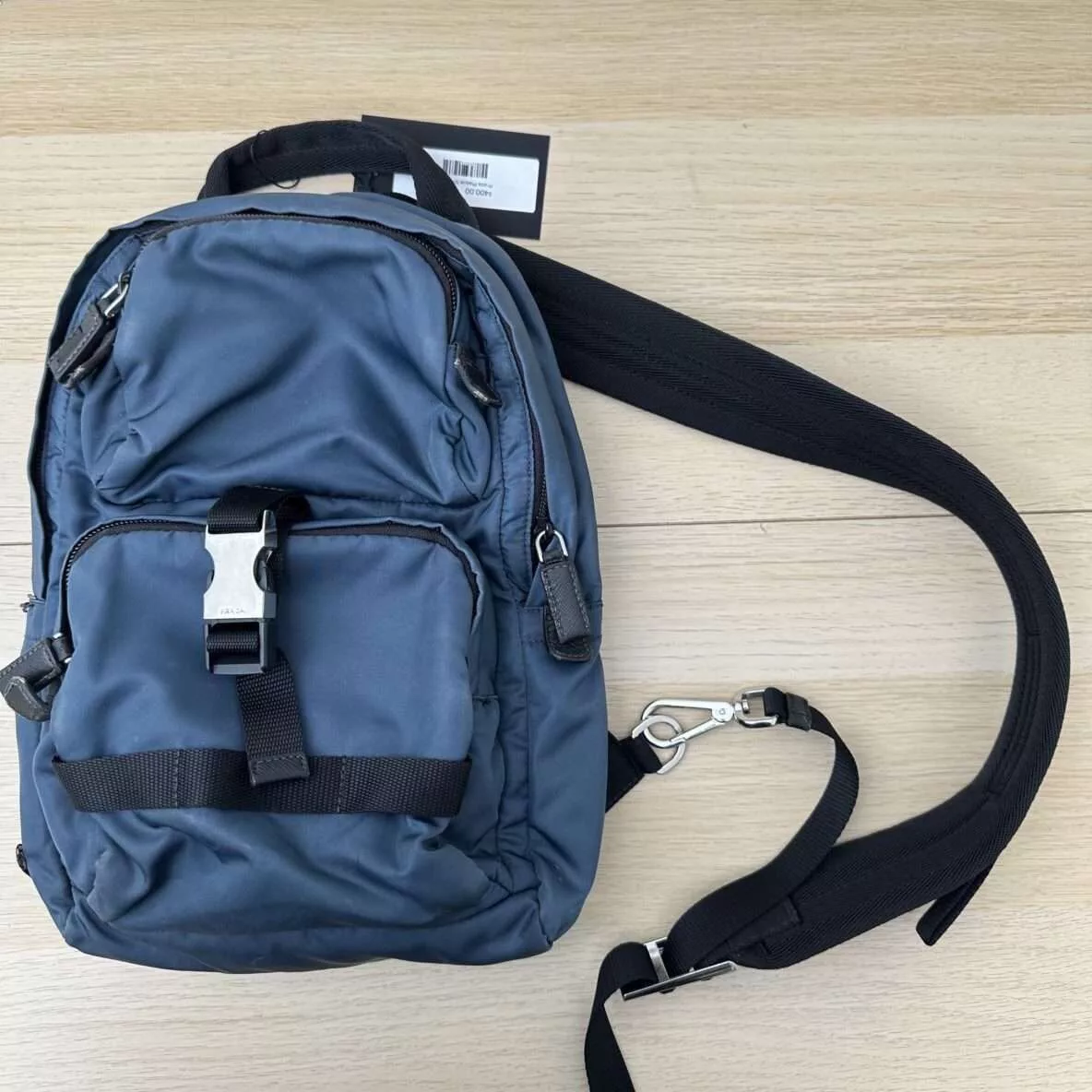 Prada Bags Luggage Prada Plaque Sling Bag Blue