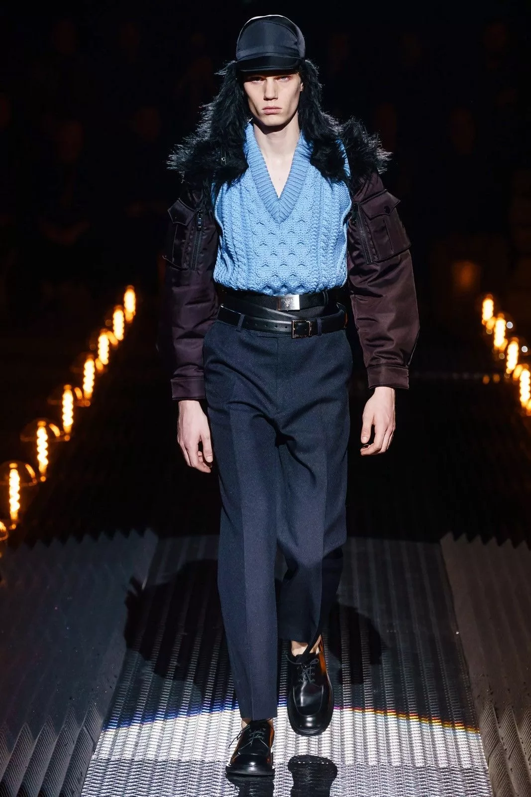 Prada Formal Trousers PRADA navy trousers FW19 Blue