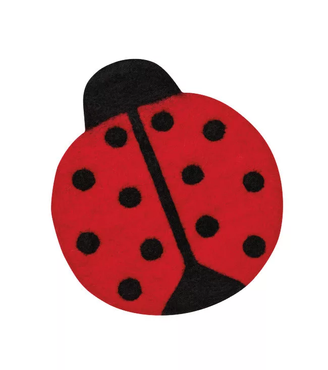 Ladybugs Felt Wool Trivet