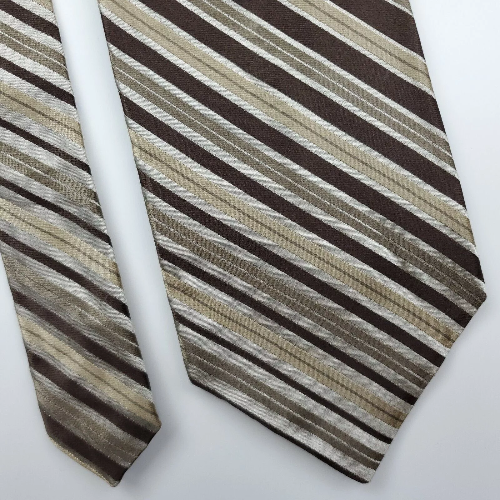 Arrow Ties Pocketsquares Arrow Striped Silk Tie Brown Classic