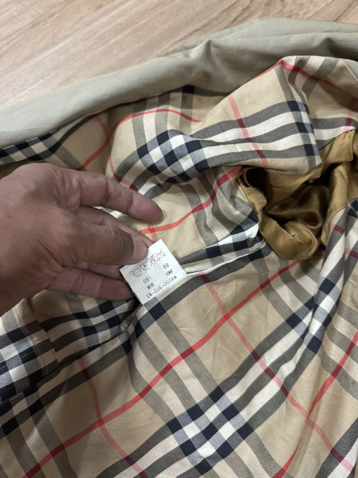 Burberry Parkas BURBERRY NOVA CHECK LONG JACKET Gray