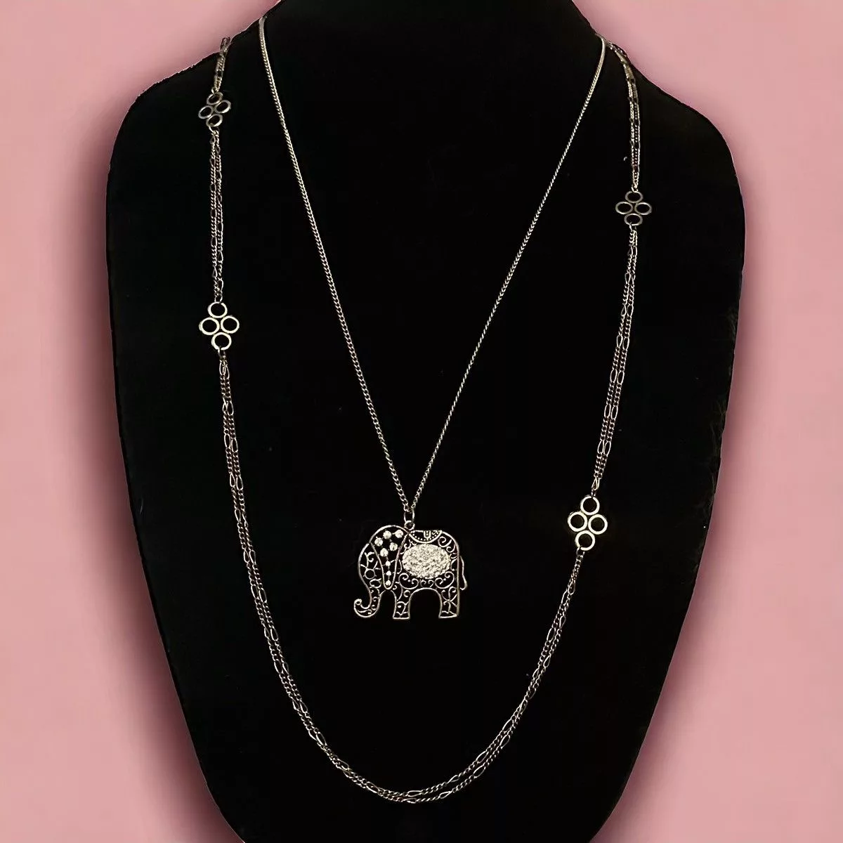 Other Necklaces Other Double layered elephant pendant necklace Brown