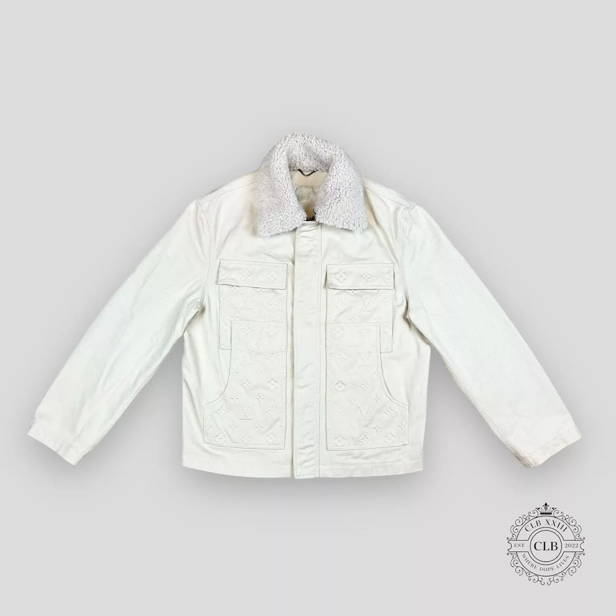 Louis Vuitton Denim Jackets LOUIS VUITTON MONOGRAM WORKWEAR DENIM JACKET OFF-WHITE
