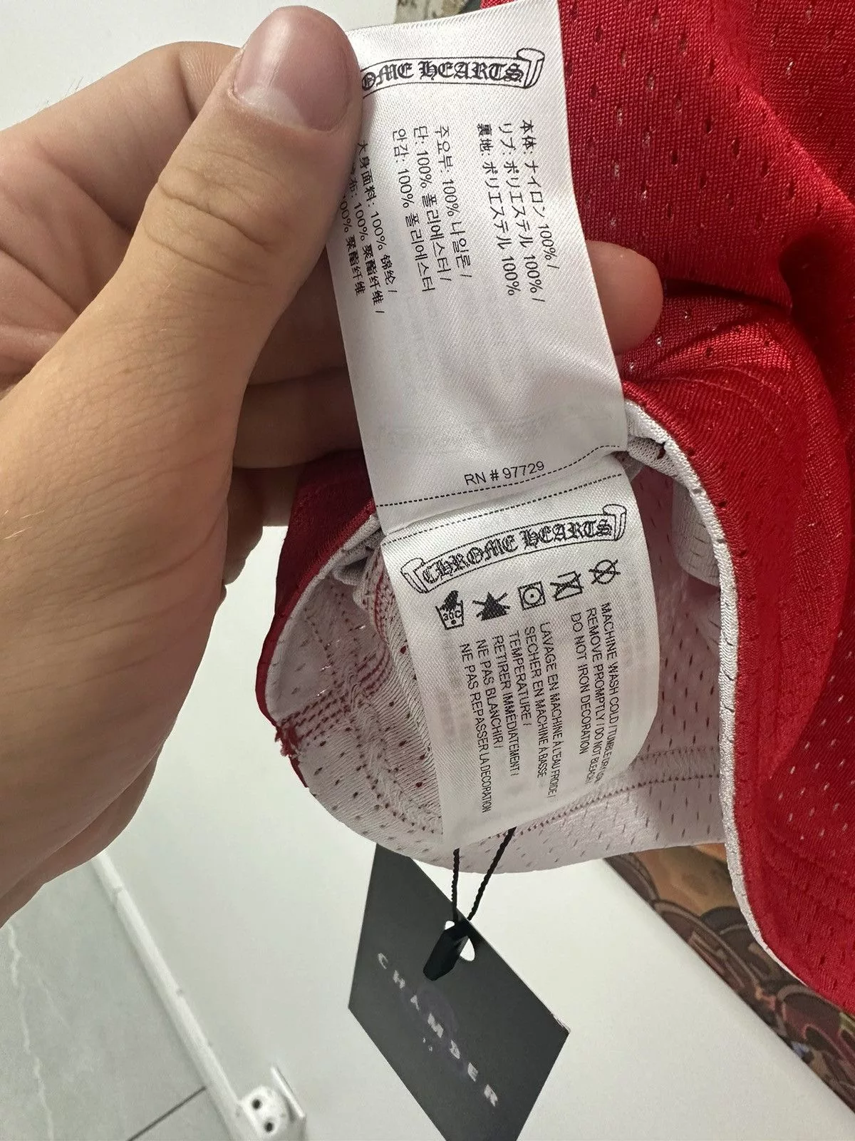 Chrome Hearts Jerseys Chrome Hearts Matty Boy Form Reversible Jersey Red