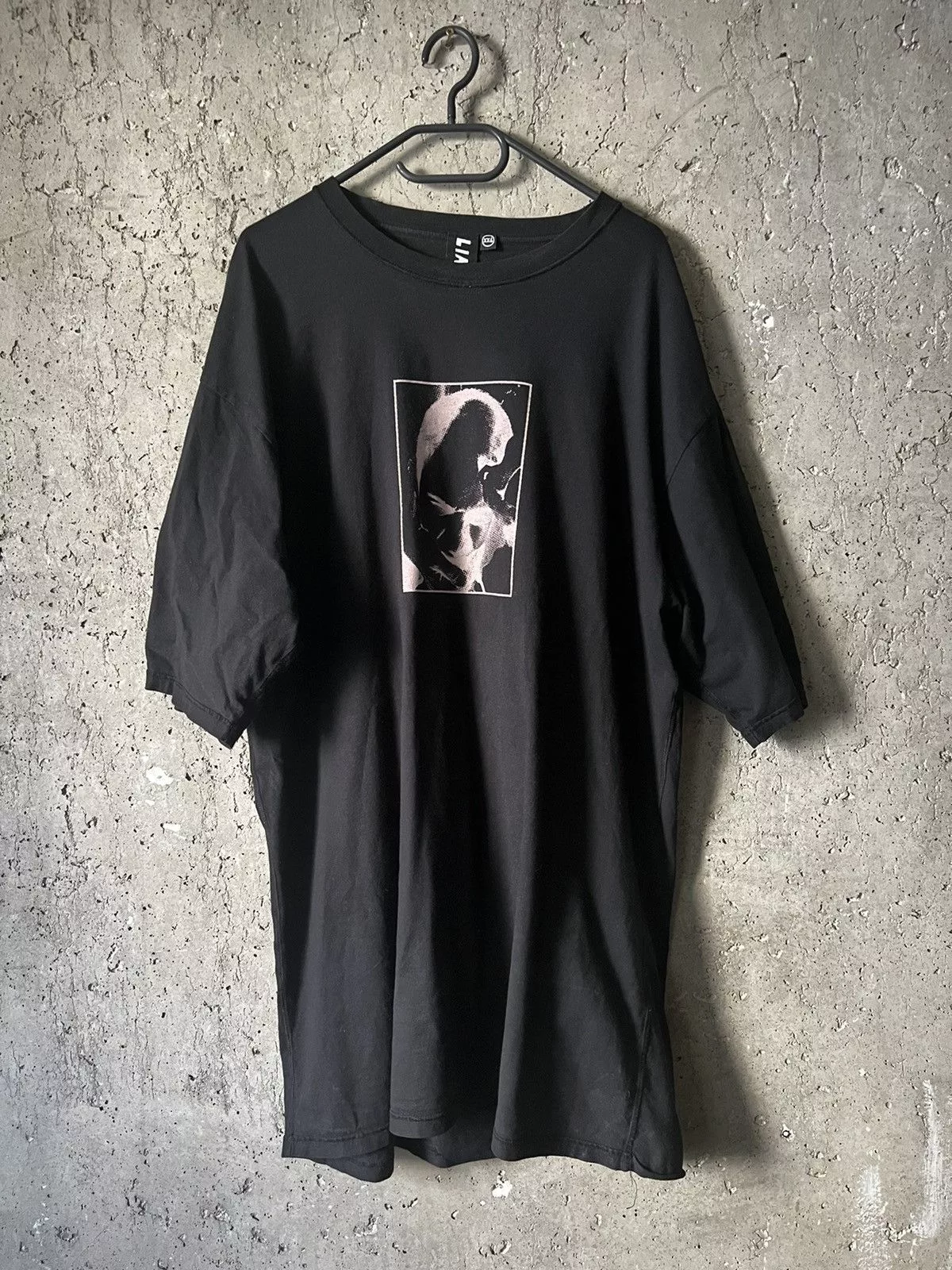 Liam Hodges Short Sleeve T Shirts liam hodges Oversized long tee Black