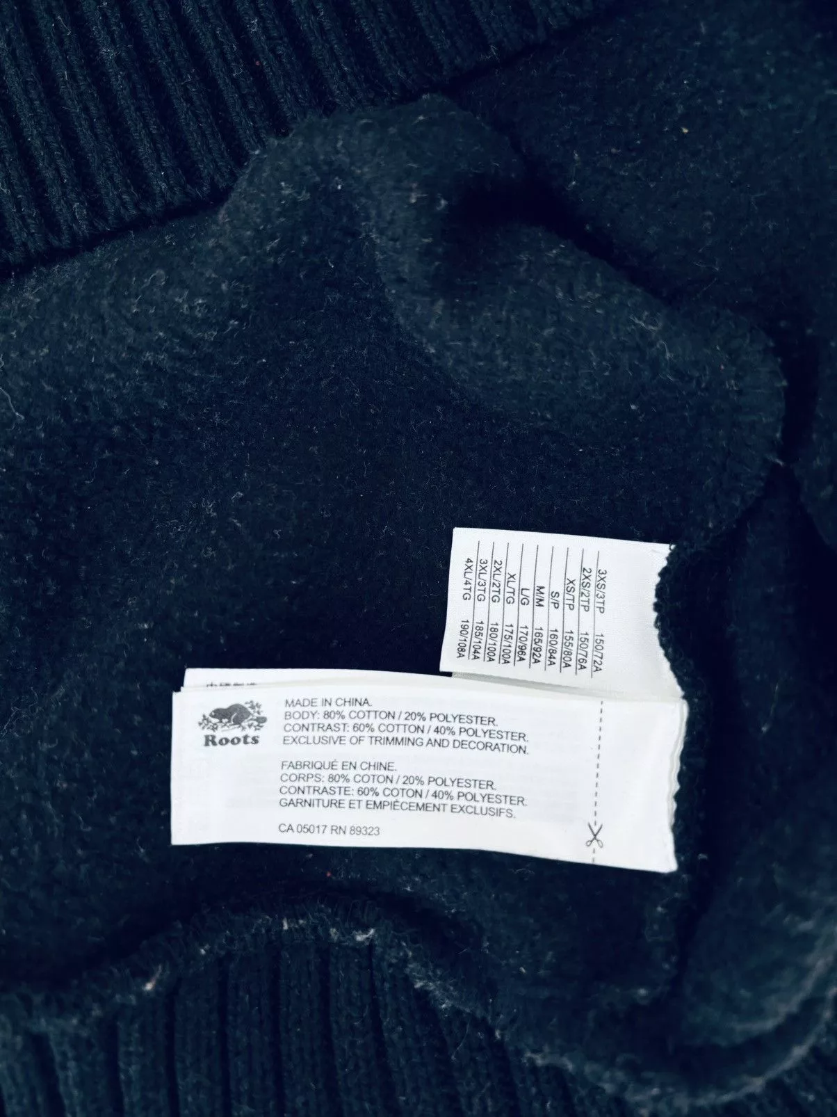 Roots Sweaters Knitwear ROOTS - Hybrid Mock Zip Sweater - Black