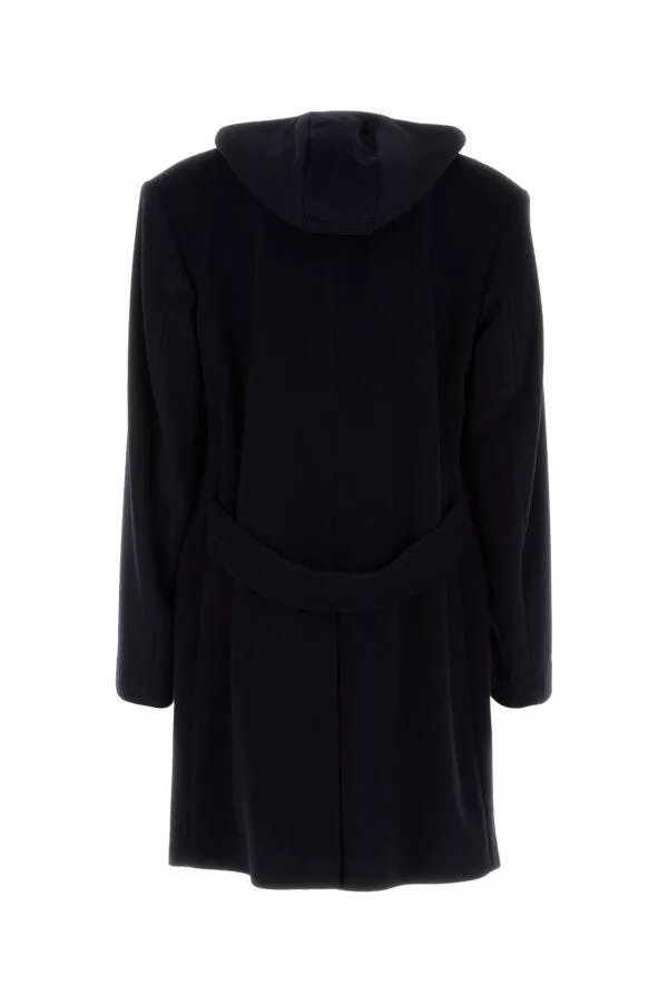 Prada Bombers Prada Midnight Blue Wool Blend Coat Multi