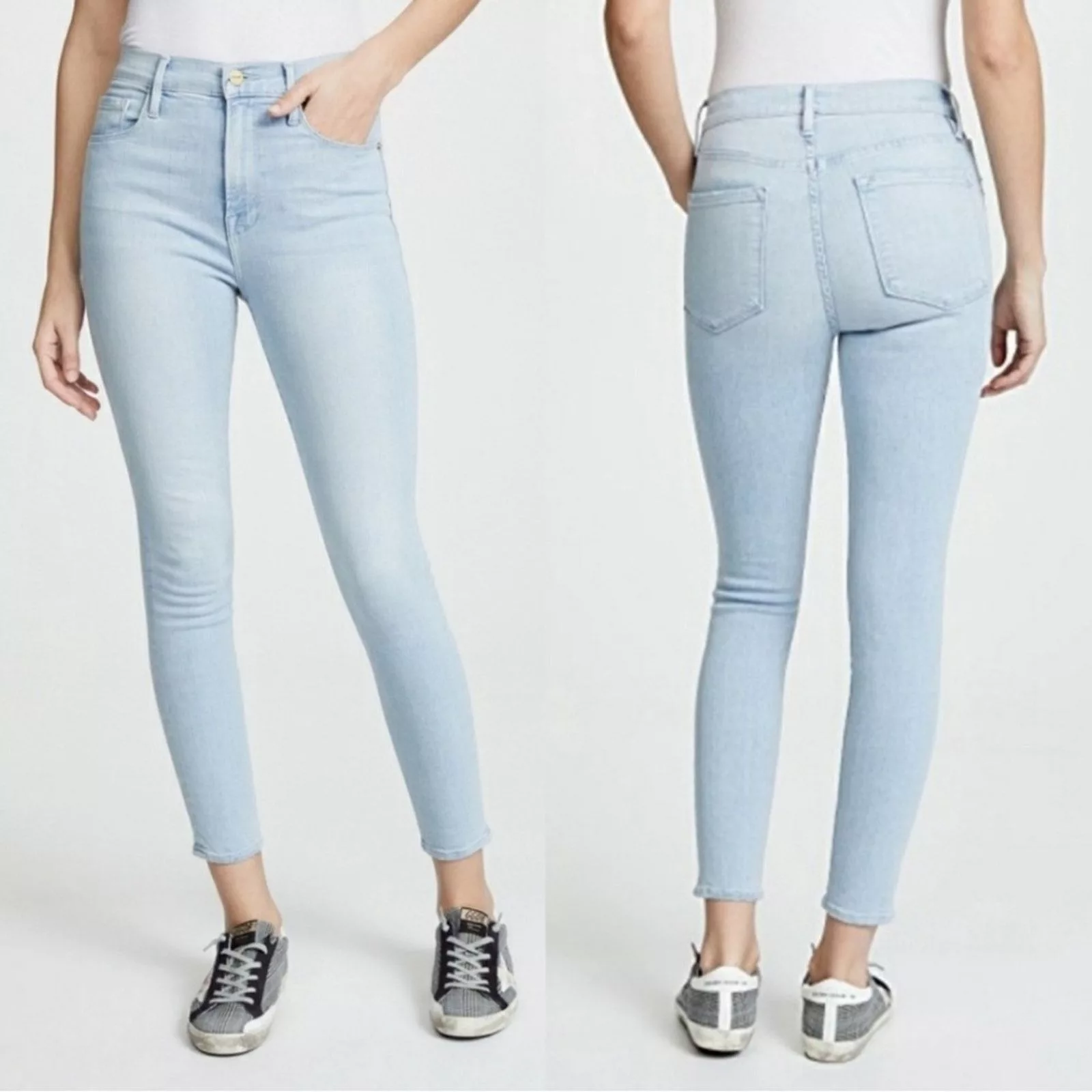 Frame Jeans Frame Denim Ali High Rise Cigarette Jeans Blue
