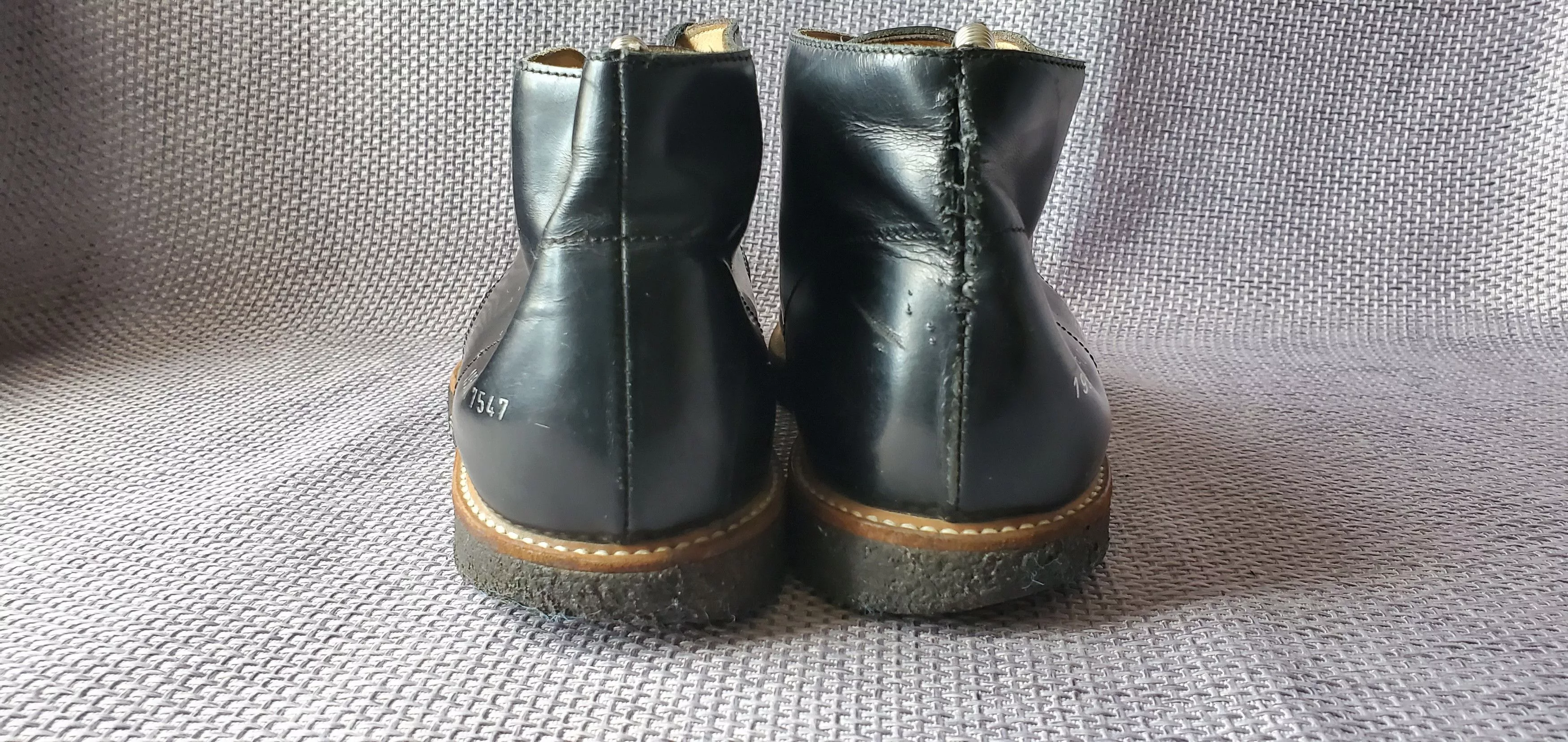 Common Projects Boots Common Projects Patent Leather Ankle Boots Black