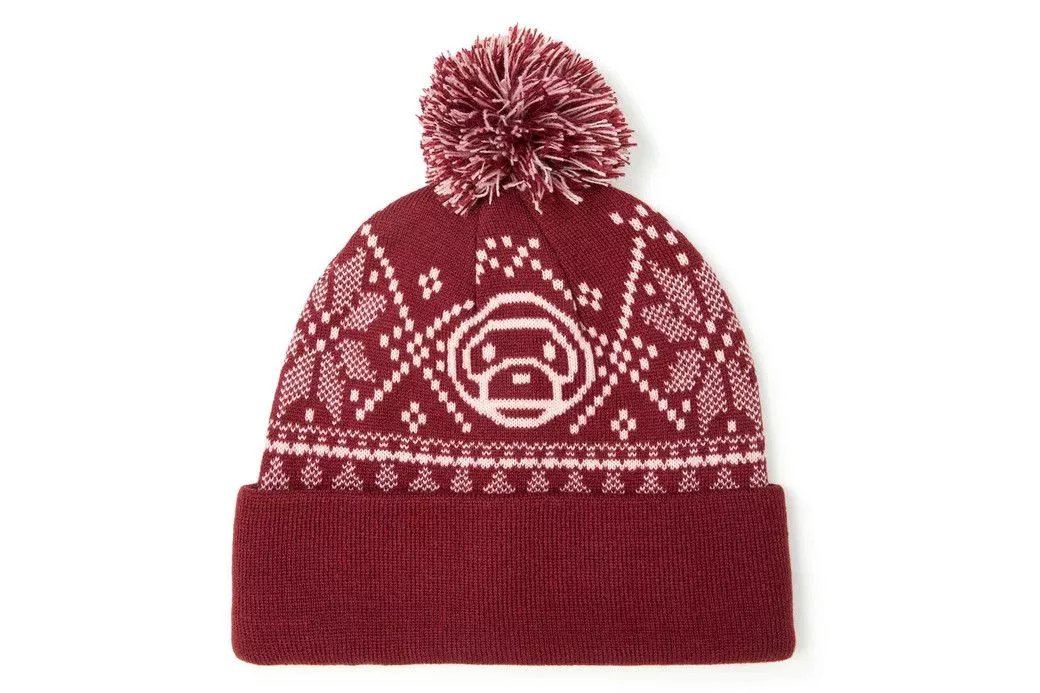 Bape Hats Bape BABY MILO KNIT CAP beanie Red