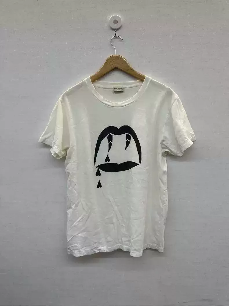 Saint Laurent Paris Short Sleeve T Shirts Saint Laurent Paris Saint Laurent/short sleeves White