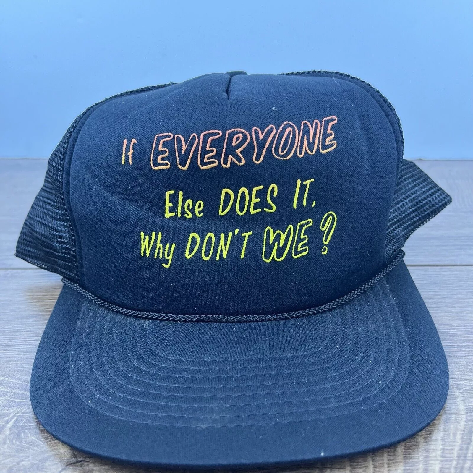 Other Hats Other Why Don't We Hat Black Cap Hat Everyone Else Does Adjustable