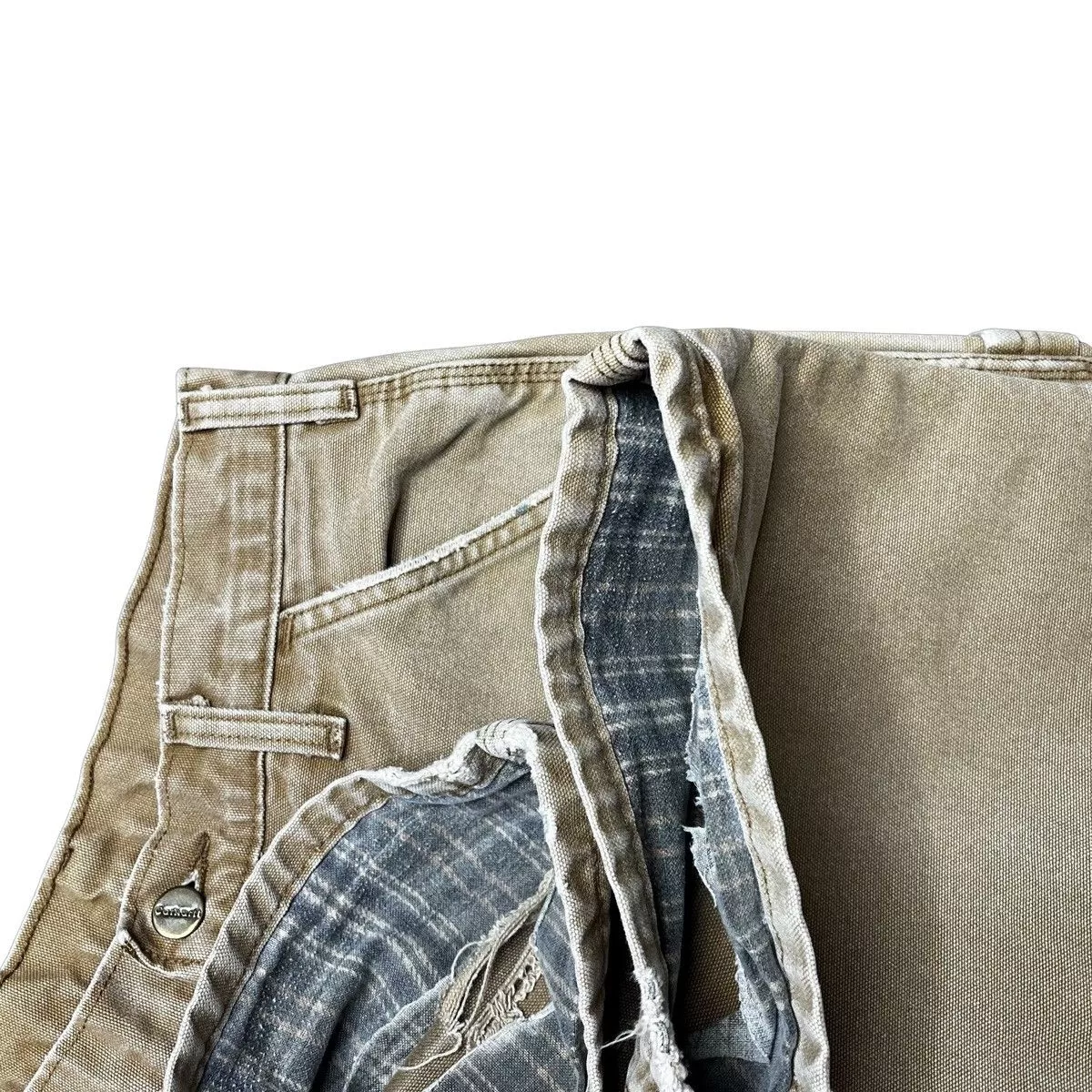 Carhartt Casual Pants Carhartt × Vintage vintage carhartt khaki flannel pants Brown
