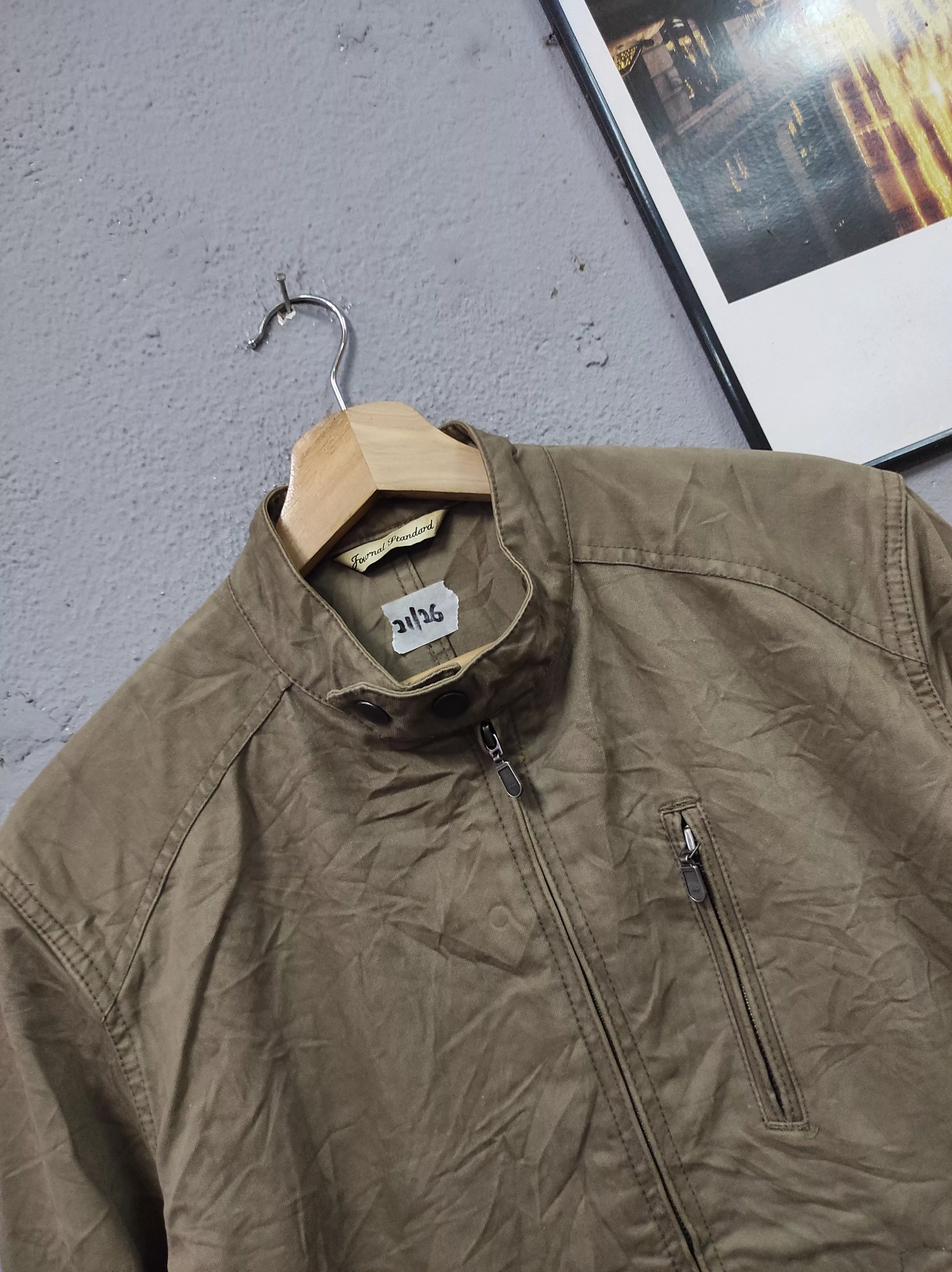 Journal Standard Light Jackets JOURNAL STANDARD BIKER JACKET Gray Vintage