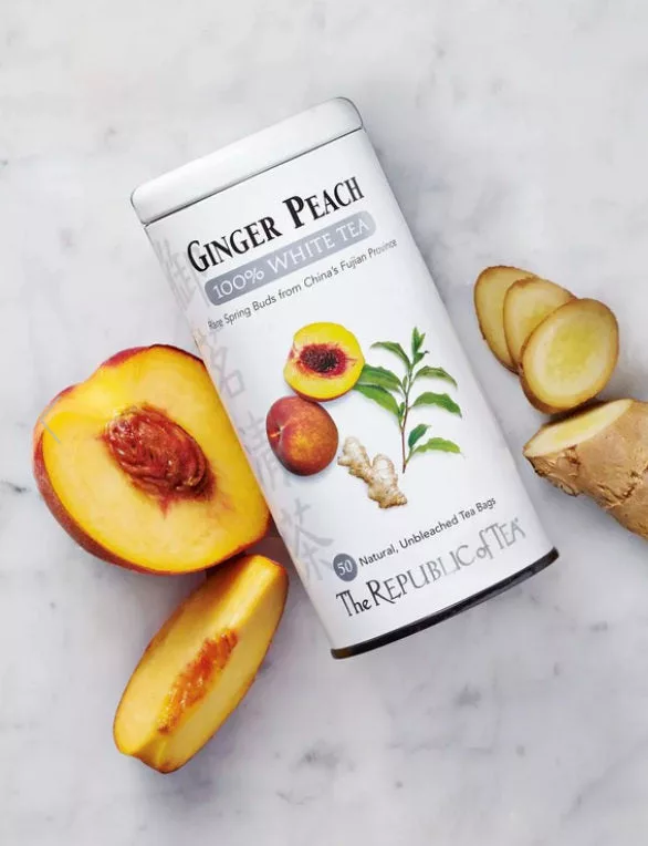 Ginger Peach White Tea Bags 50