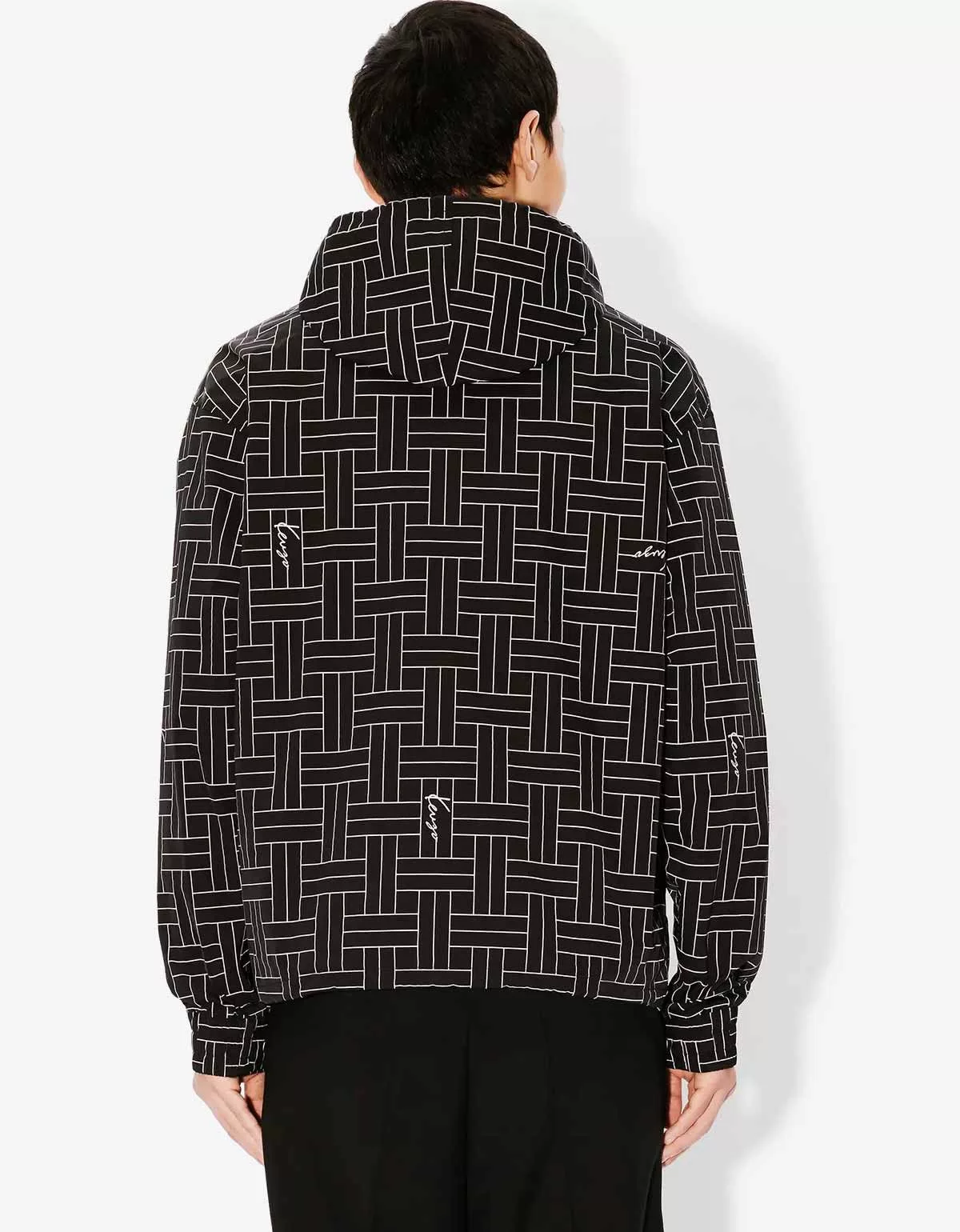 Kenzo Light Jackets Kenzo Black Kenzo Weave Windbreaker