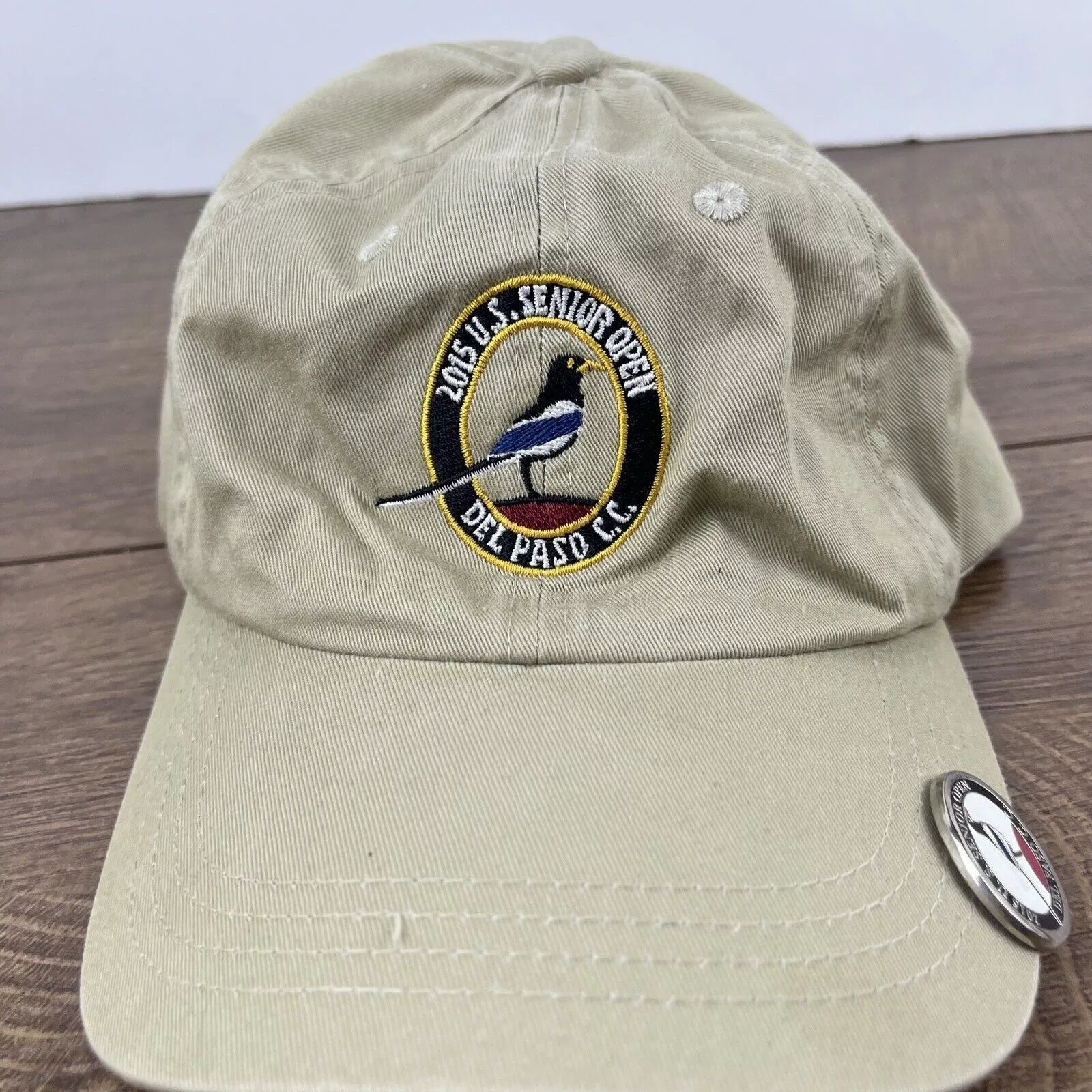 Other Hats Other 2015 US Senior Open Hat Del Paso CC Adjustable Hat Tan Hat A Brown