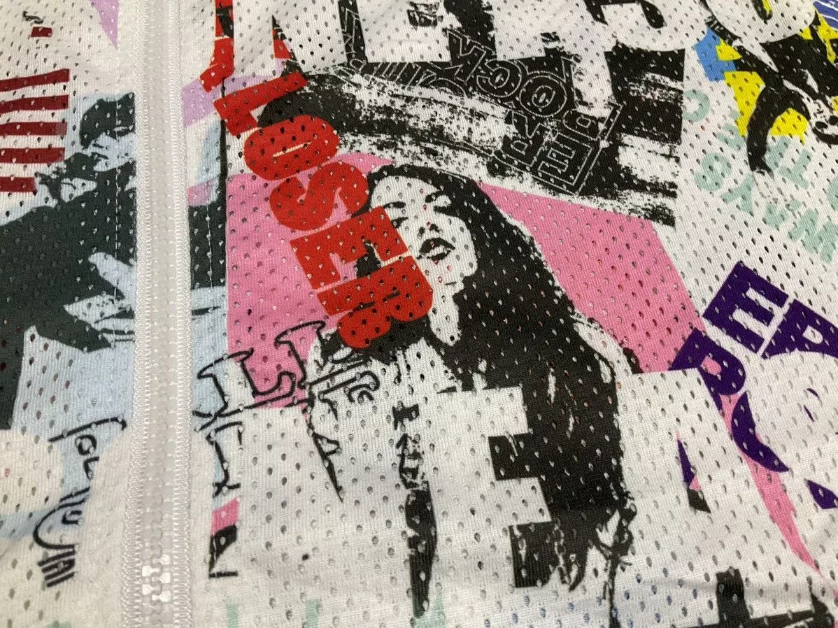 Hysteric Glamour Light Jackets Hysteric Glamour × Japanese Brand × Seditionaries 🔥Sick Y2K FLF Four Life Mesh Jacket Punk Hysteric Style White